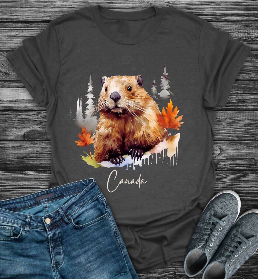 Canada Beaver Autumn Softstyle T-Shirt