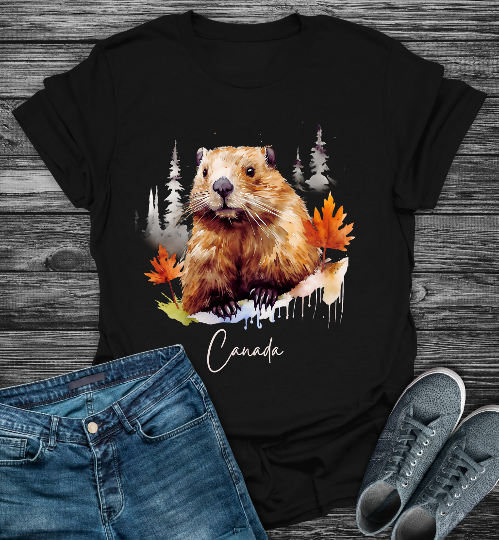 Canada Beaver Autumn Softstyle T-Shirt