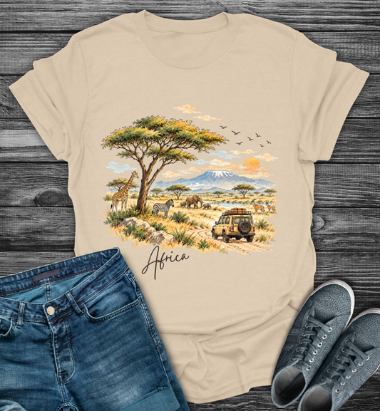 Africa Safari Scene Softsyle T-Shirt