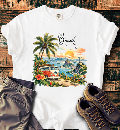 Brazil Vintage VW Camper Van T-Shirt