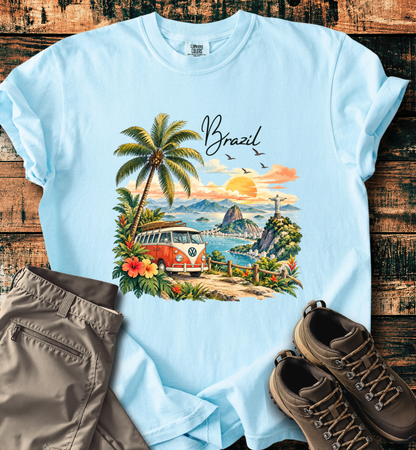 Brazil Vintage VW Camper Van T-Shirt