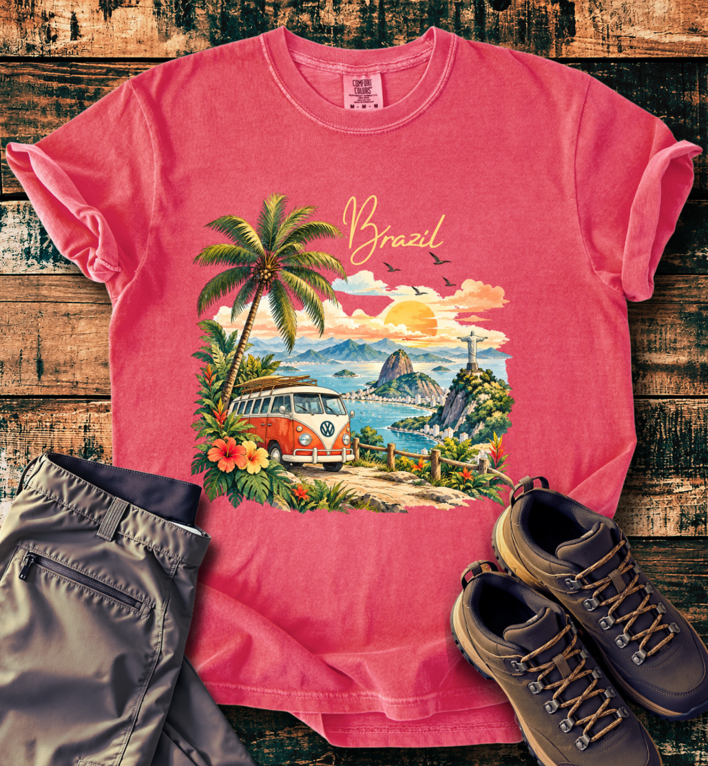 Brazil Vintage VW Camper Van T-Shirt