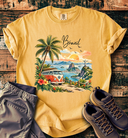 Brazil Vintage VW Camper Van T-Shirt