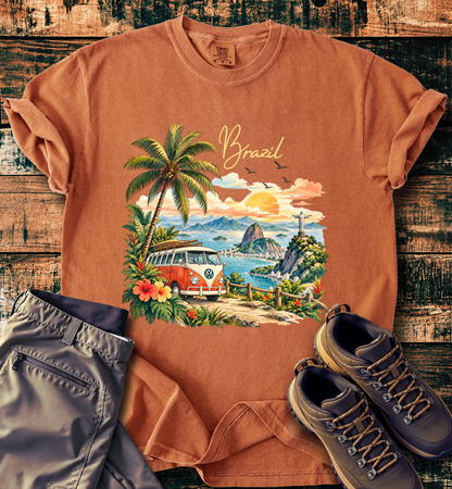 Brazil Vintage VW Camper Van T-Shirt