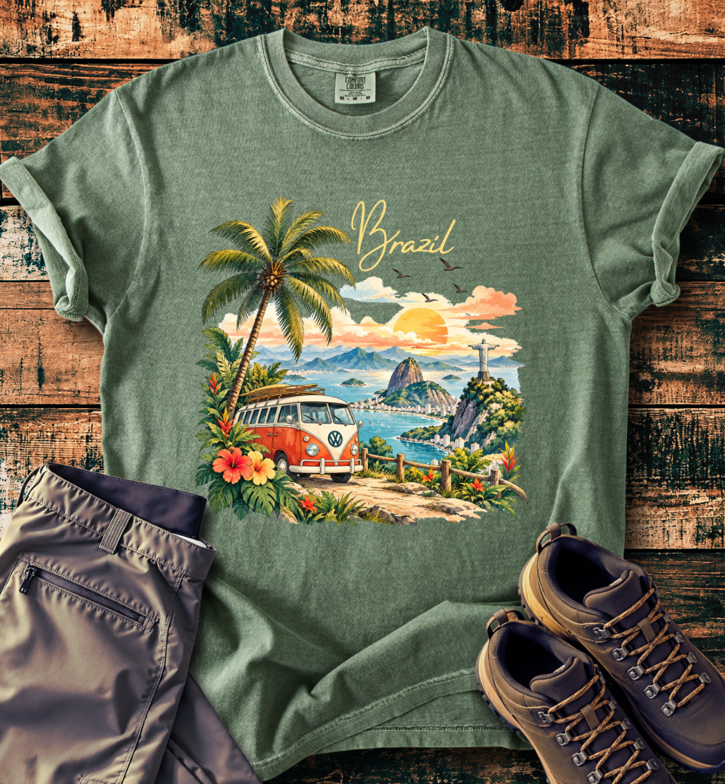 Brazil Vintage VW Camper Van T-Shirt