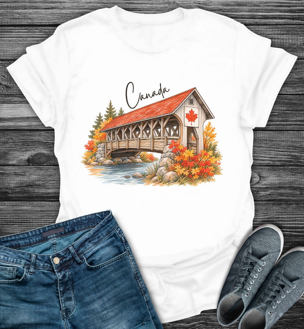 Canada Autumn Maple Leaf Scenic Softstyle T-shirt