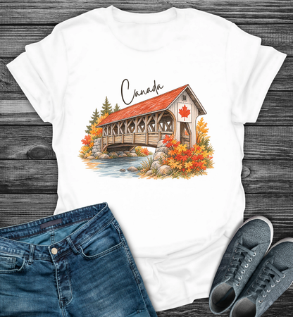Canada Autumn Maple Leaf Scenic Softstyle T-shirt
