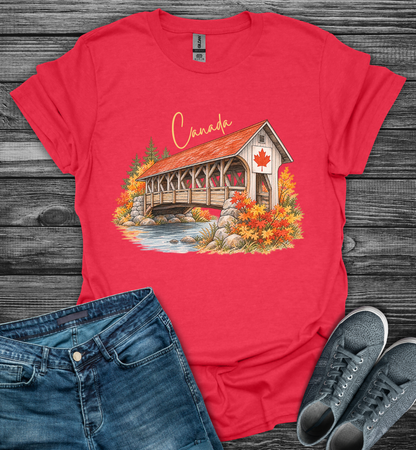 Canada Autumn Maple Leaf Scenic Softstyle T-shirt