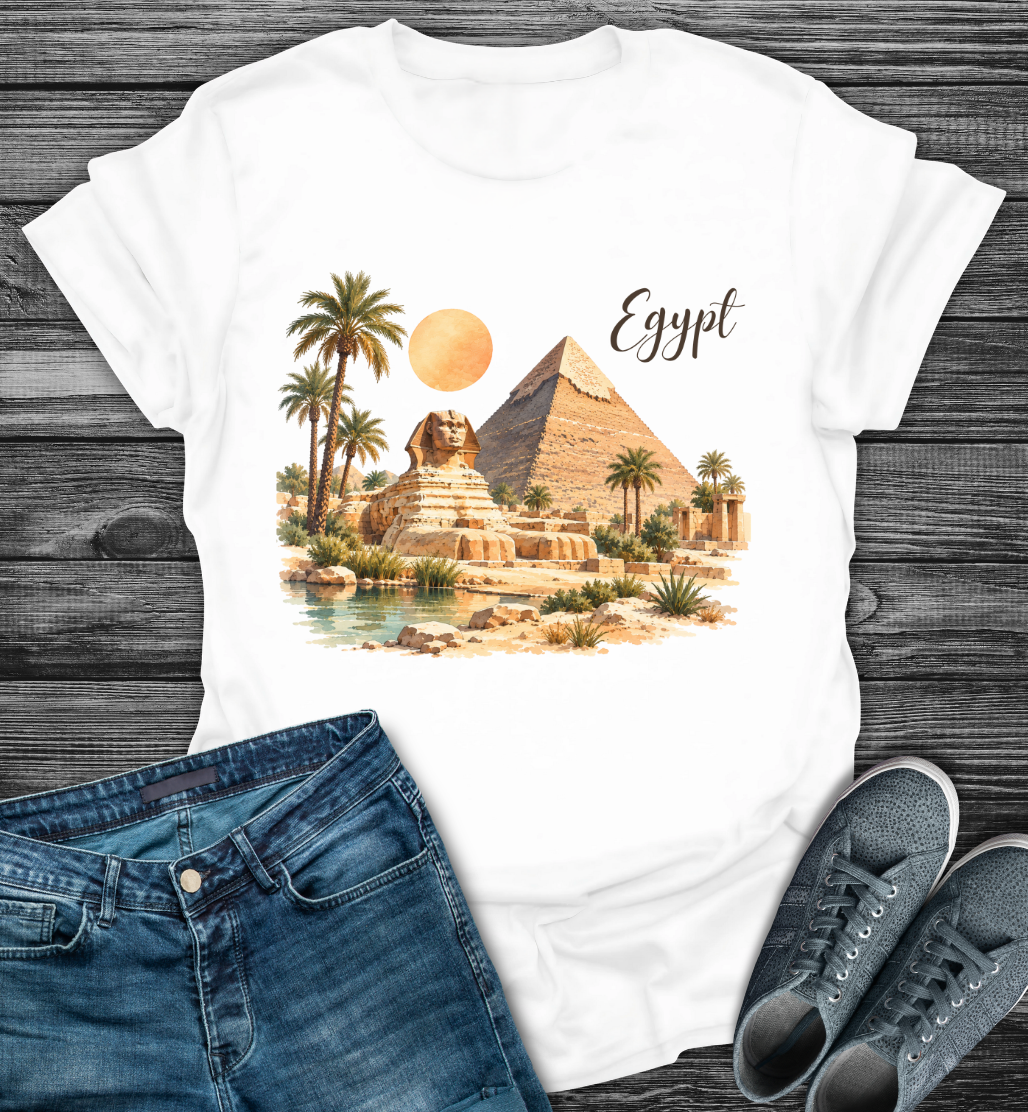 Egypt Pyramid Sphinx Softstyle T-Shirt