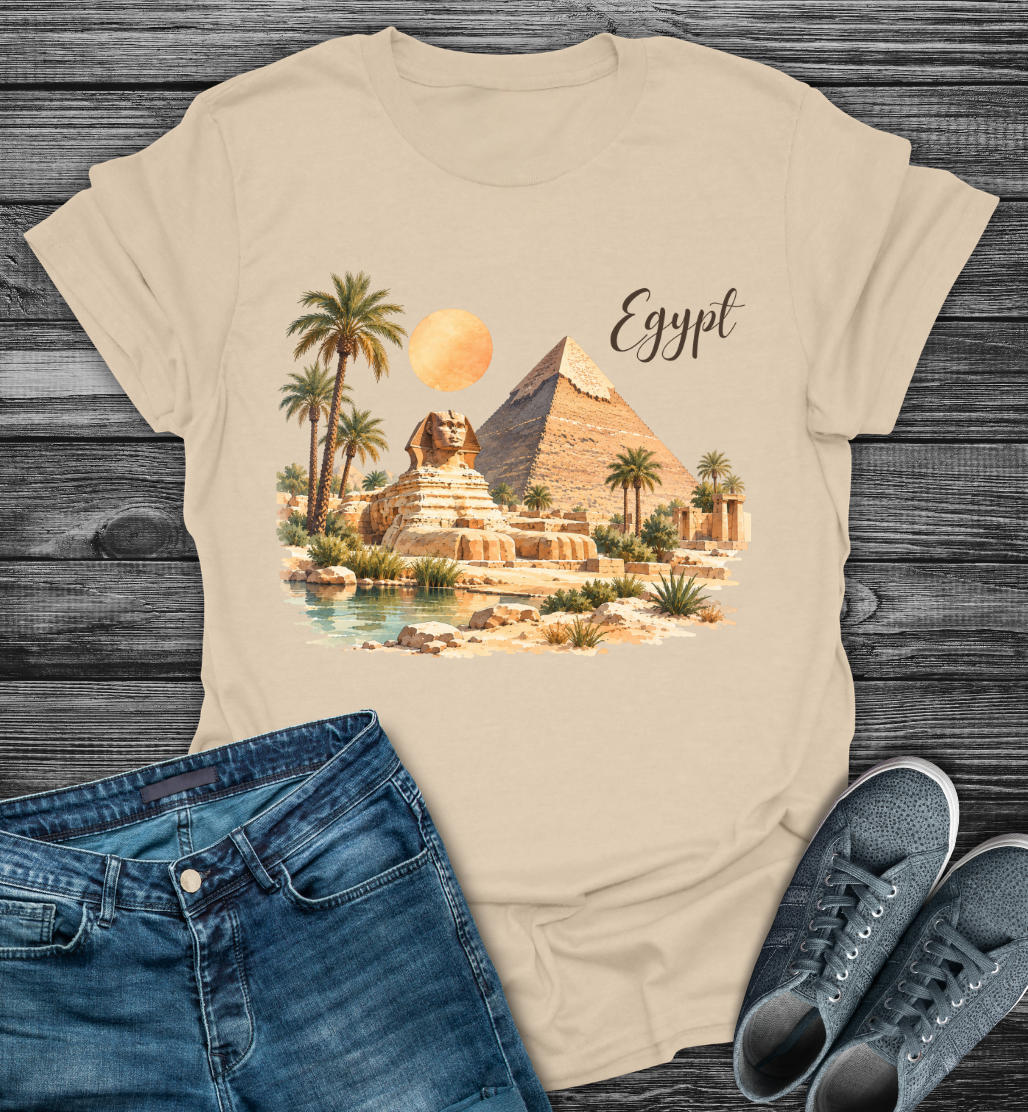 Egypt Pyramid Sphinx Softstyle T-Shirt