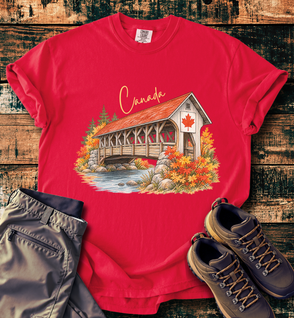 Canada Autumn Maple Leaf Scenic T-shirt