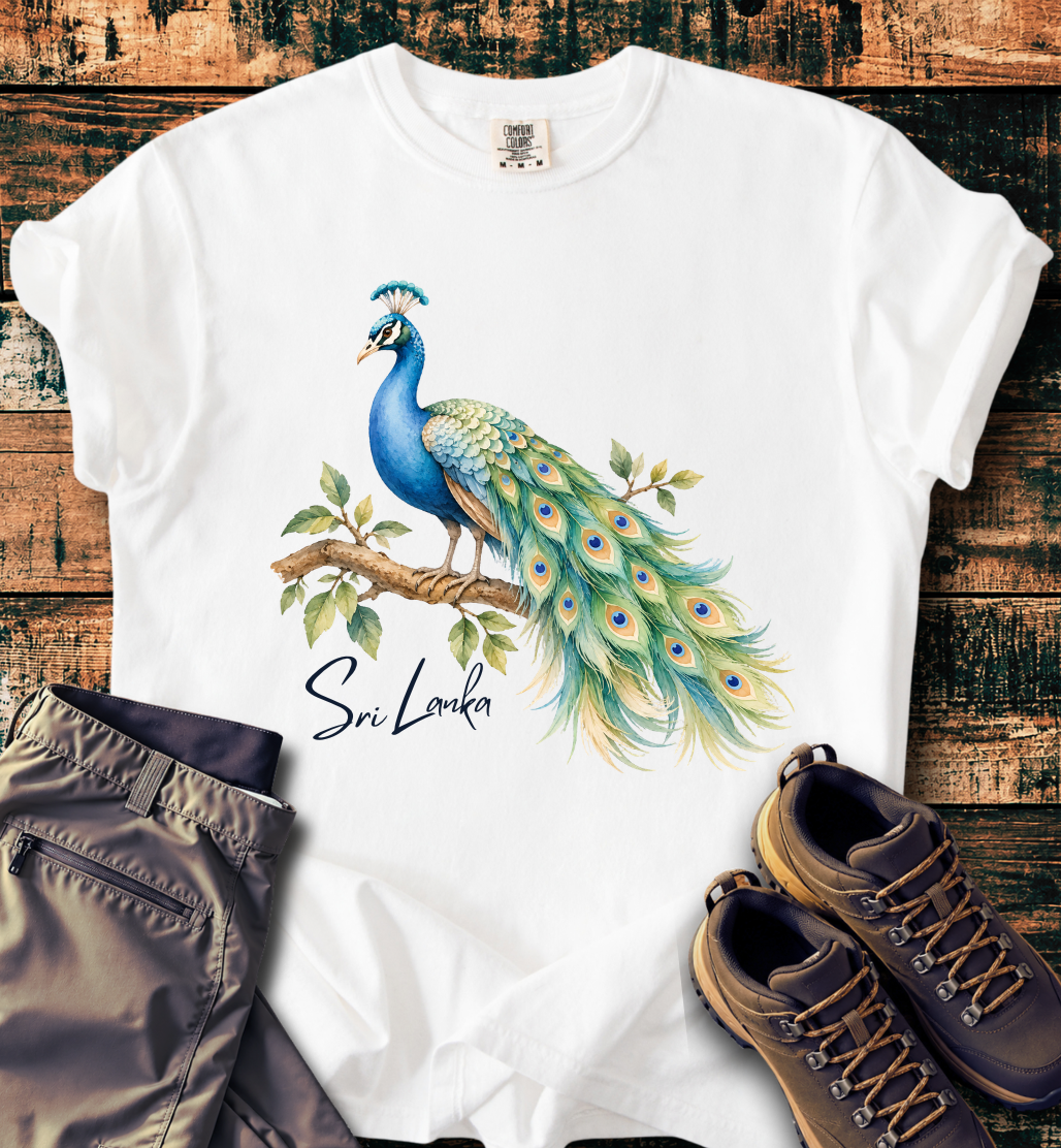 Sri Lanka Peacock Pride T-shirt