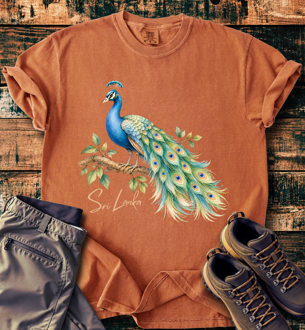 Sri Lanka Peacock Pride T-shirt
