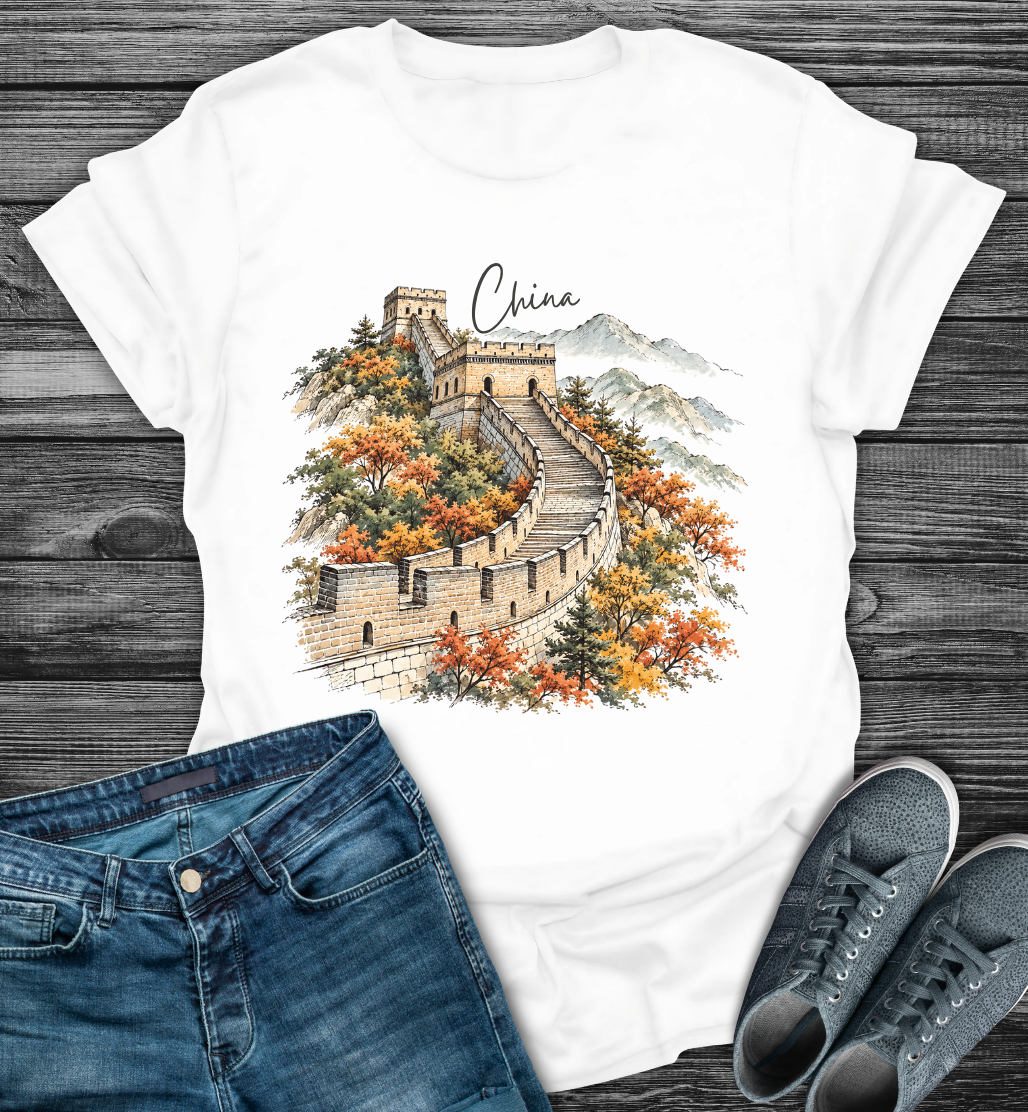 Great Wall of China Scenic Softstyle T-Shirt