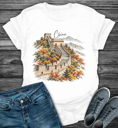 Great Wall of China Scenic Softstyle T-Shirt