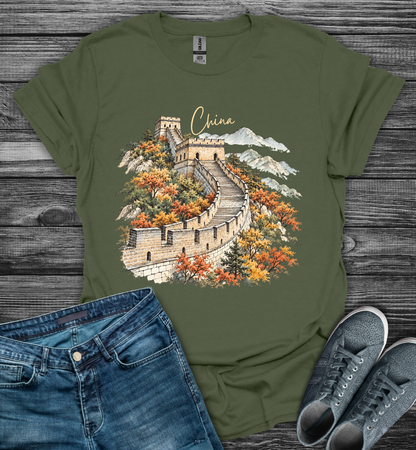 Great Wall of China Scenic Softstyle T-Shirt