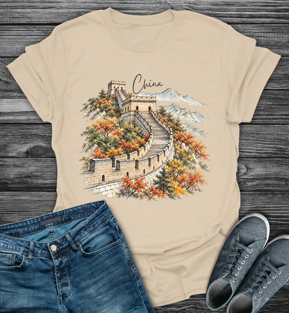 Great Wall of China Scenic Softstyle T-Shirt