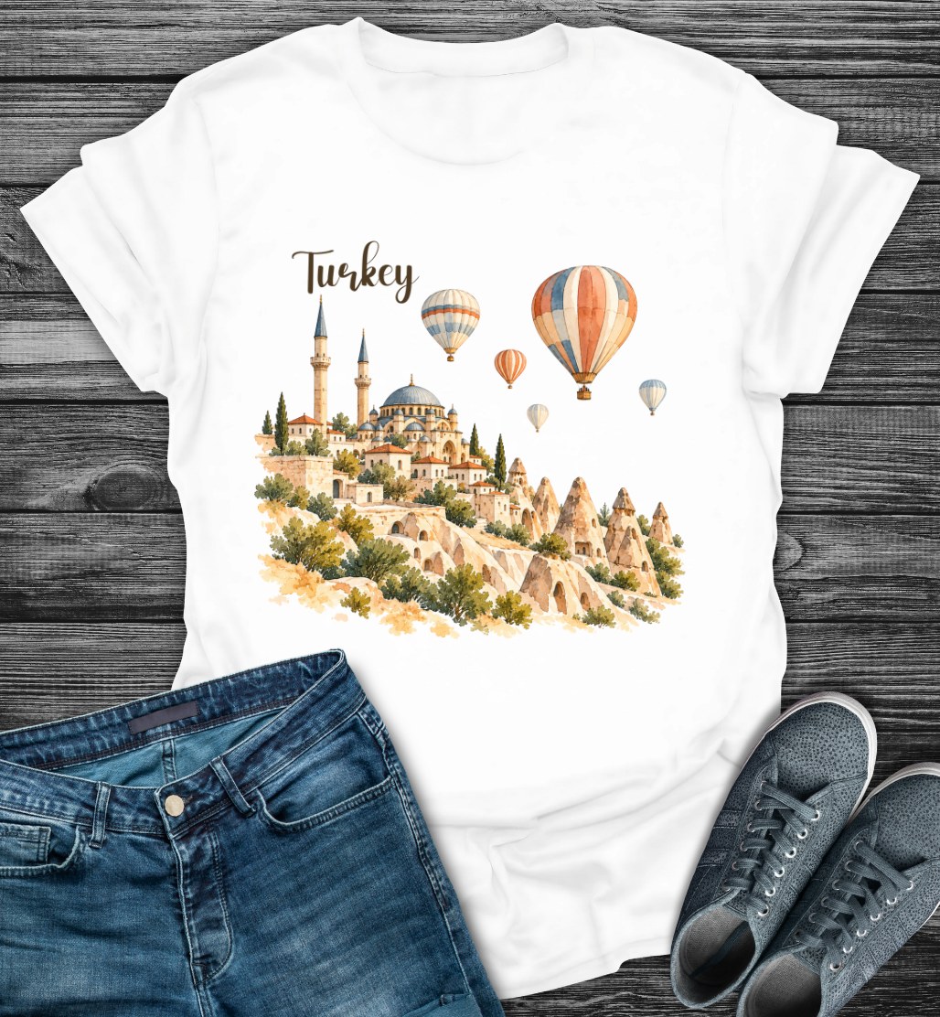 Turkey Hot Air Balloon Softstyle T-Shirt