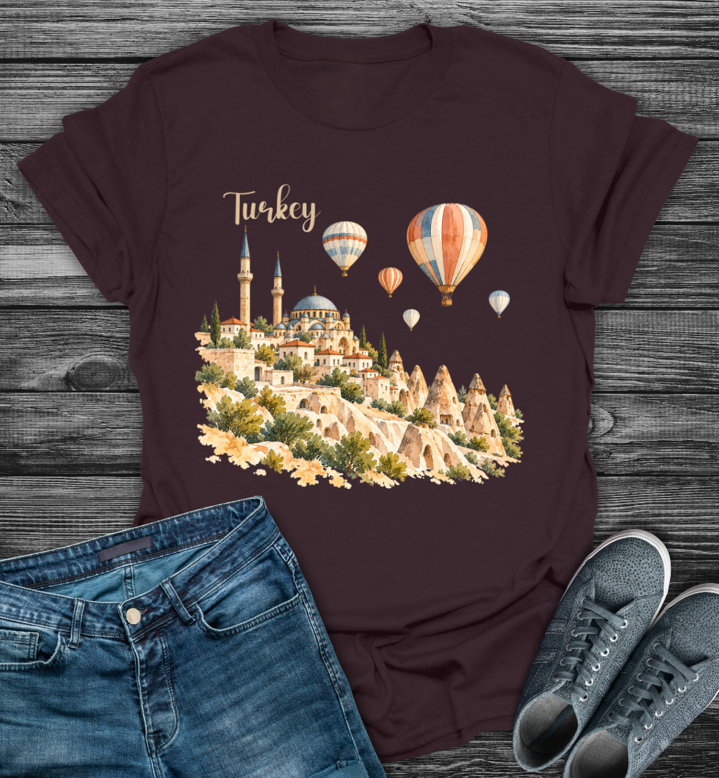 Turkey Hot Air Balloon Softstyle T-Shirt