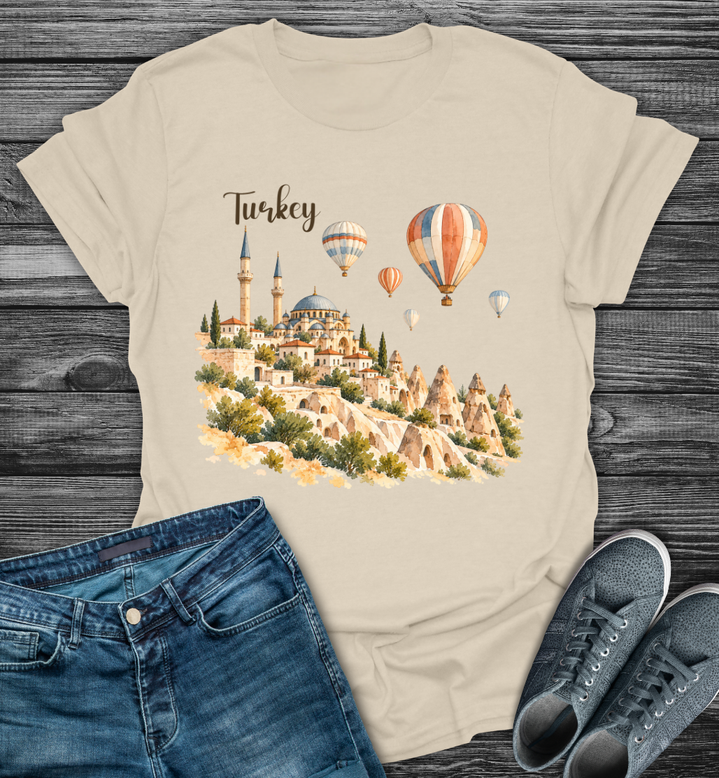 Turkey Hot Air Balloon Softstyle T-Shirt