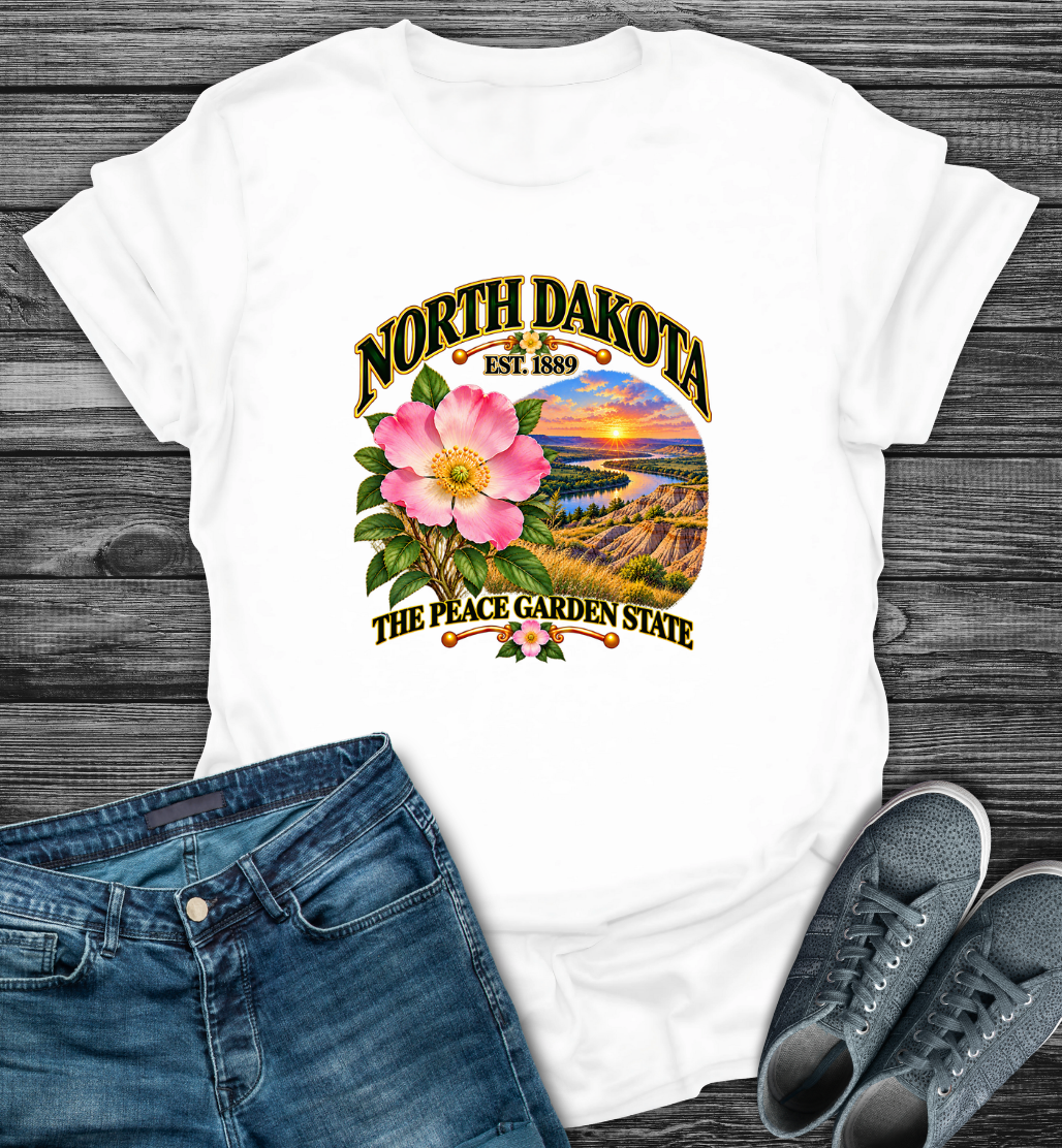 North Dakota - The Peach Garden State Softstyle T-Shirt