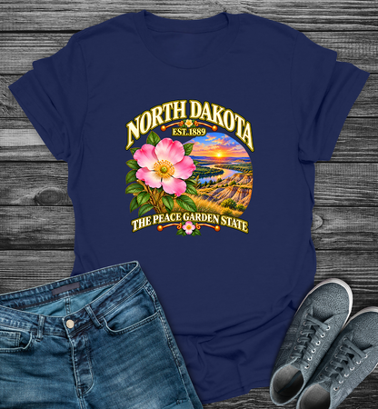 North Dakota - The Peach Garden State Softstyle T-Shirt