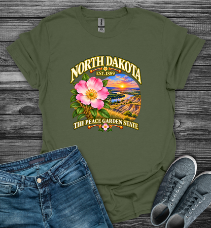 North Dakota - The Peach Garden State Softstyle T-Shirt