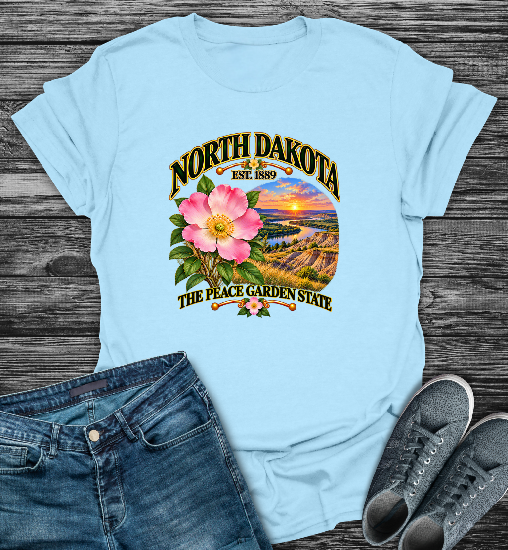 North Dakota - The Peach Garden State Softstyle T-Shirt