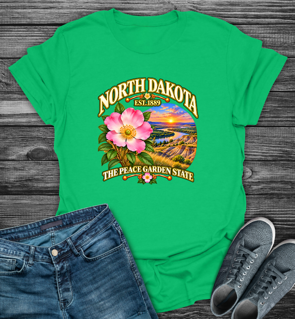 North Dakota - The Peach Garden State Softstyle T-Shirt