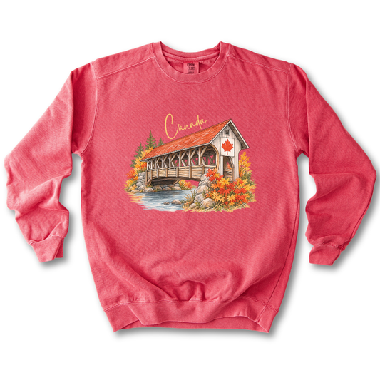 Canada Autumn Maple Leaf Scenic Sweatshirt