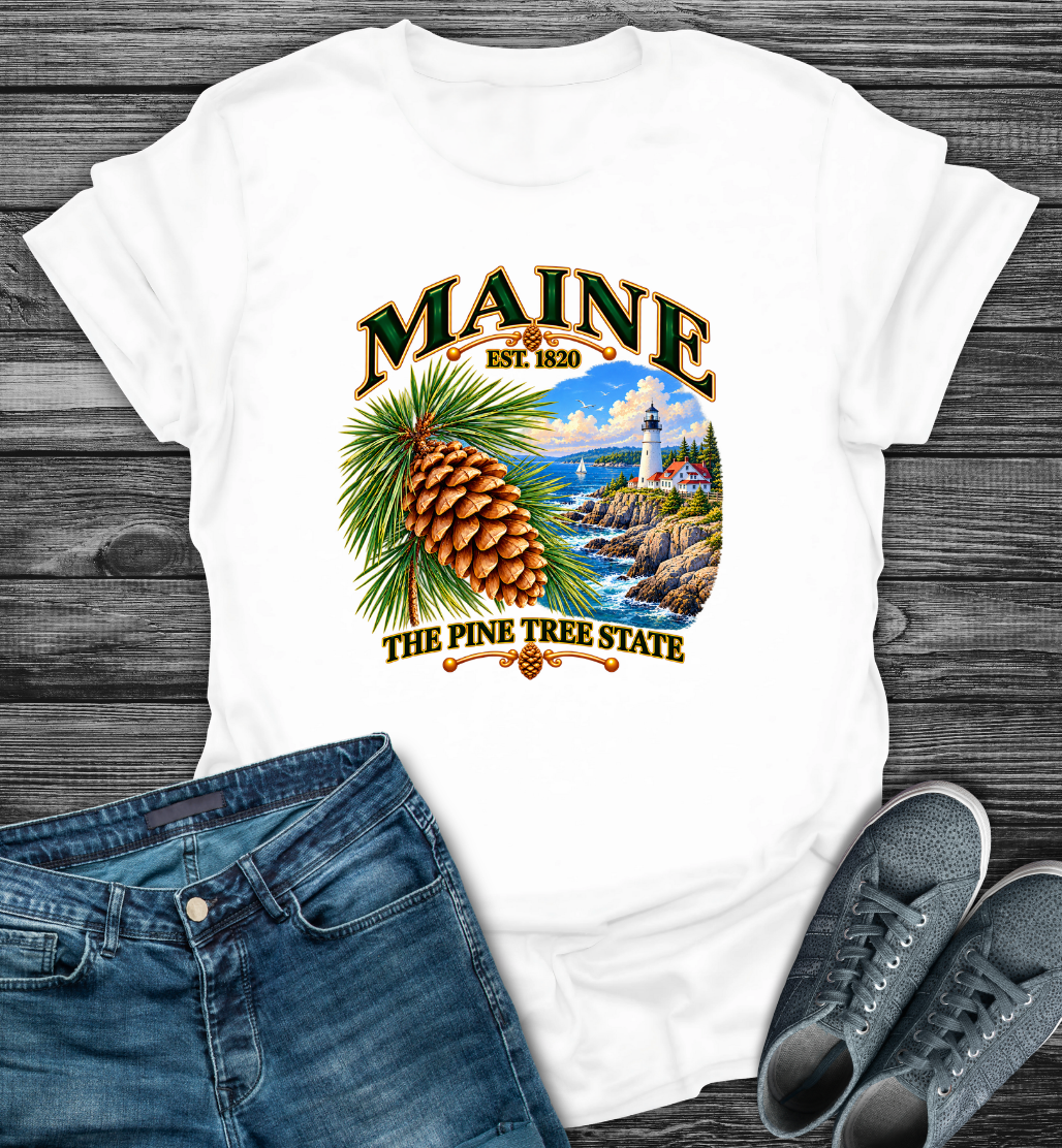 Maine - The Pine Tree State Softstyle T-Shirt