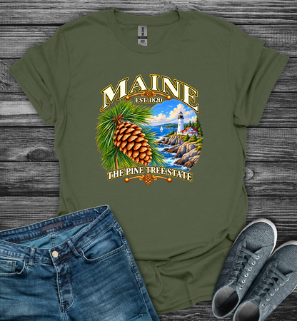 Maine - The Pine Tree State Softstyle T-Shirt