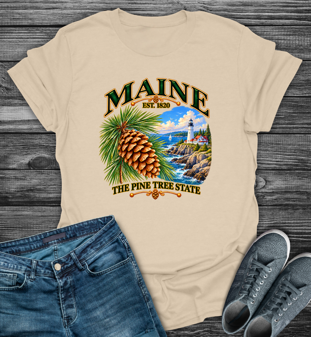 Maine - The Pine Tree State Softstyle T-Shirt