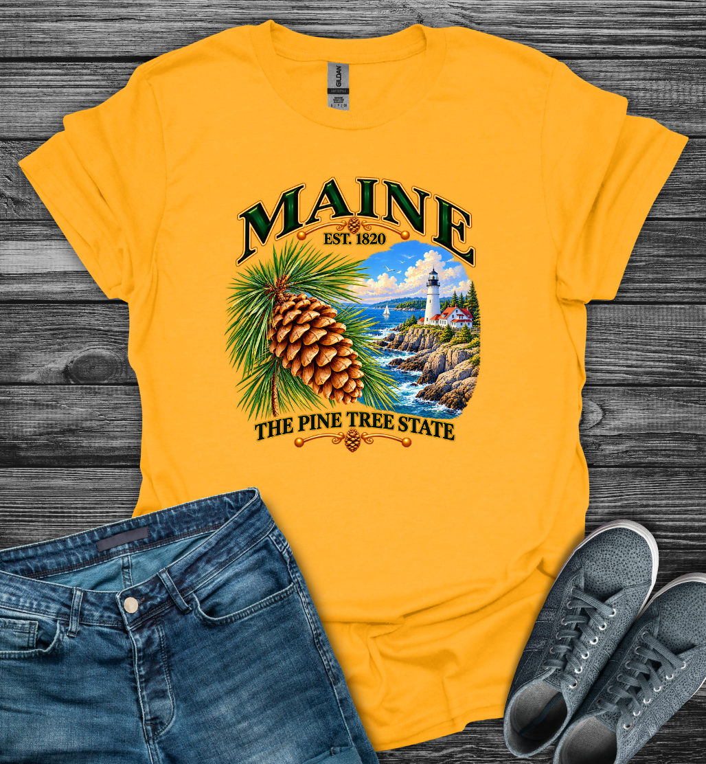 Maine - The Pine Tree State Softstyle T-Shirt