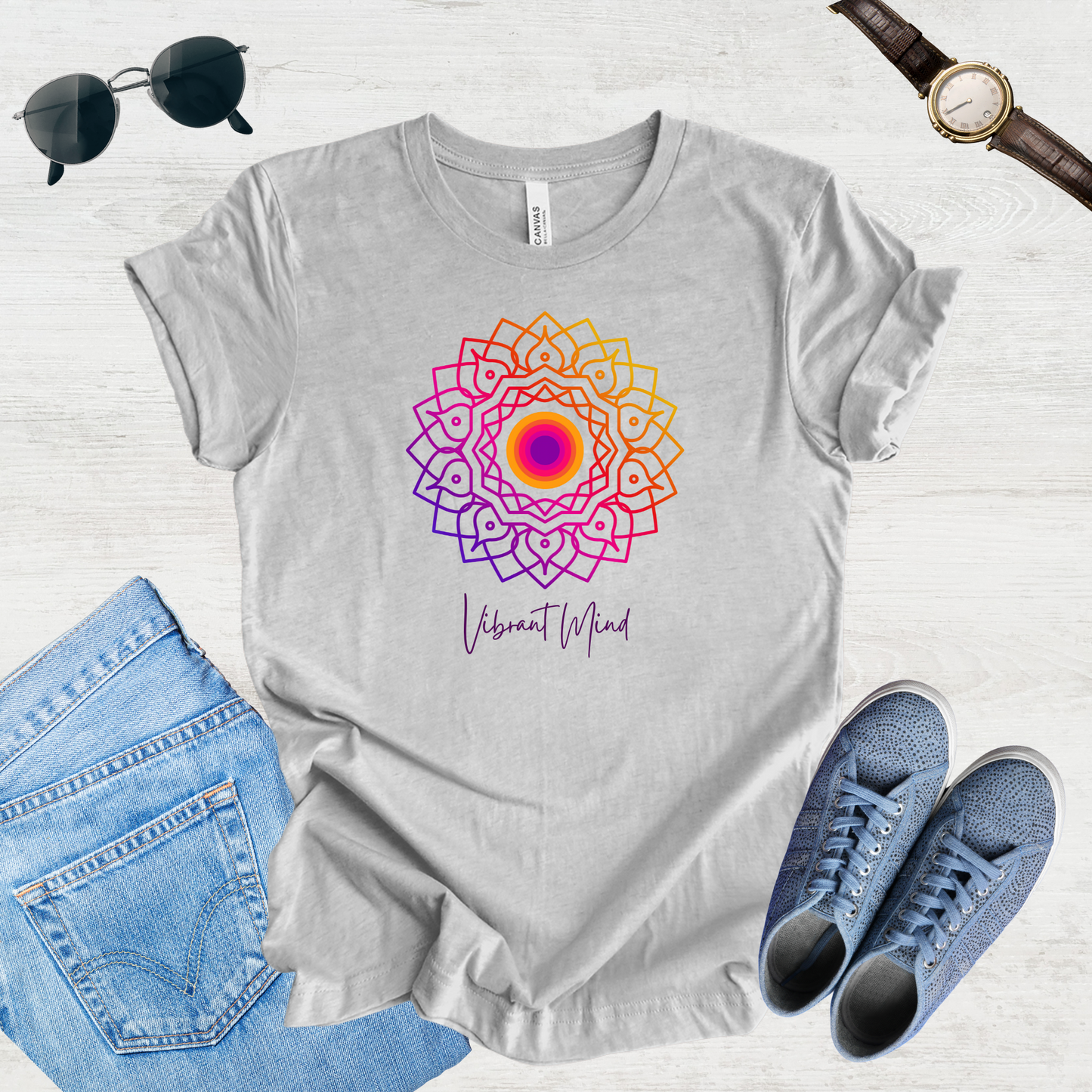 Vibrant Mind Mandala Unisex Tee