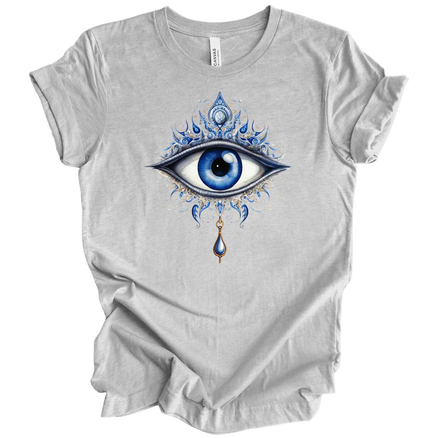 Mystic Gaze | Evil Eye Protection Tee – Boho Spiritual Streetwear