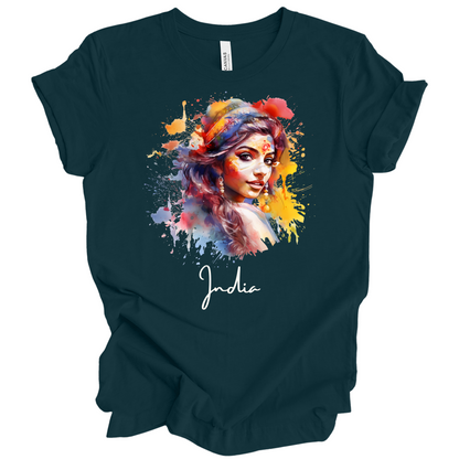 Holi Glow: Vibrant Beauty India Tee