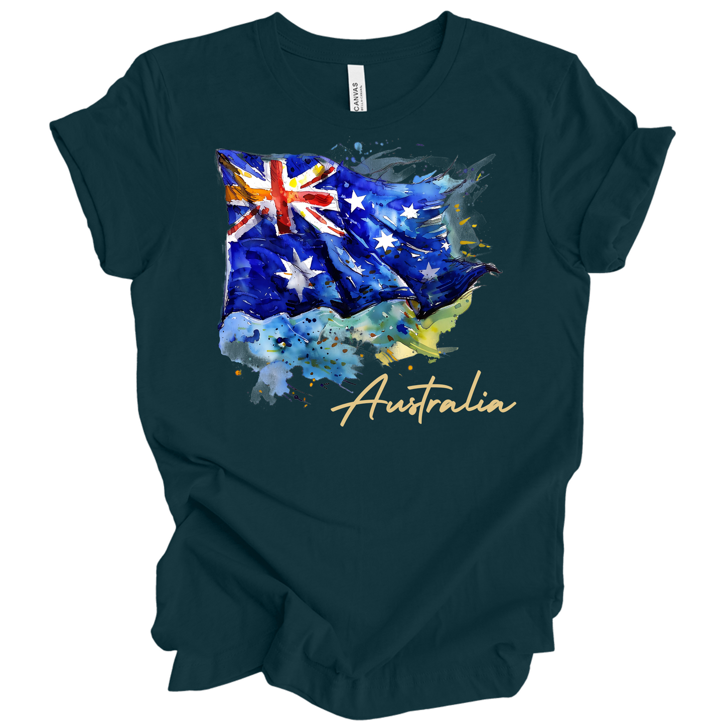 Aussie Pride Artistic Flag Tee