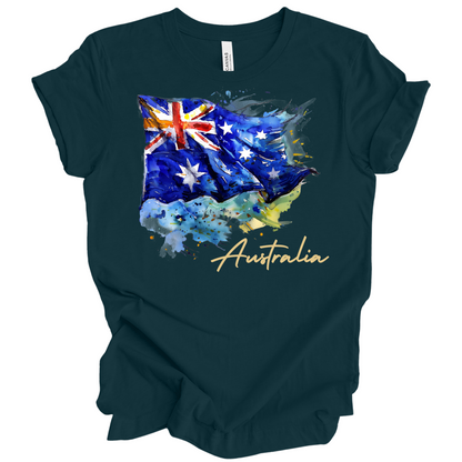 Aussie Pride Artistic Flag Tee