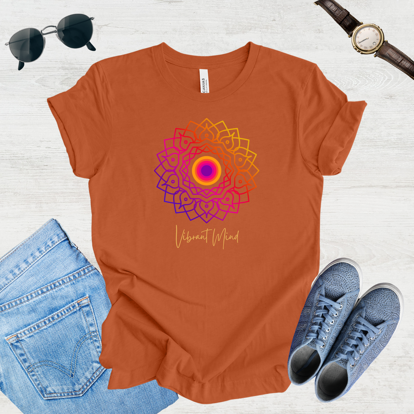 Vibrant Mind Mandala Unisex Tee