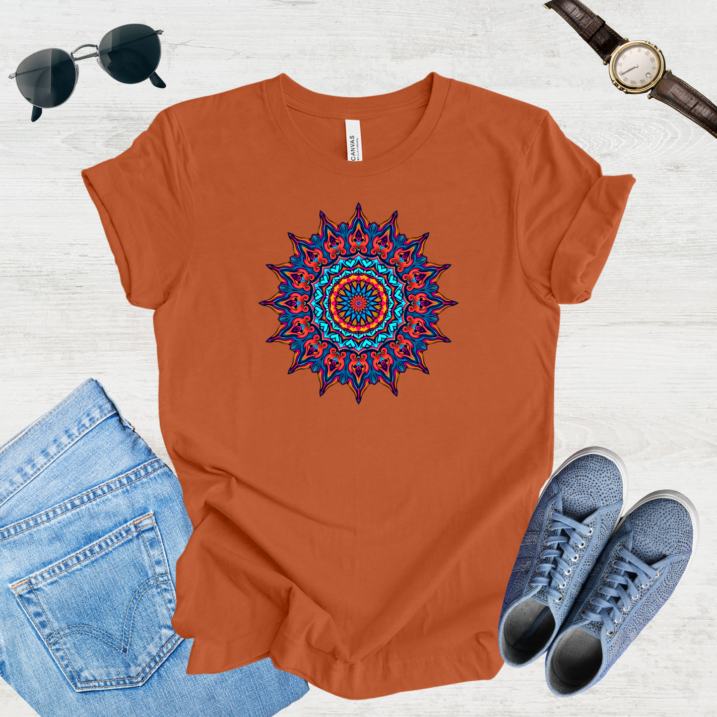 Radiant Mandala Unisex Tee