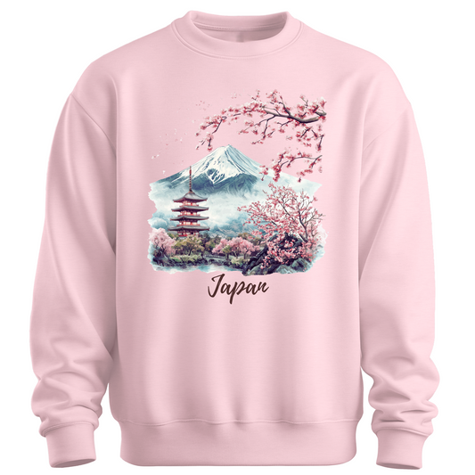 Serene Japan: Fuji & Temples Travel Sweatshirt
