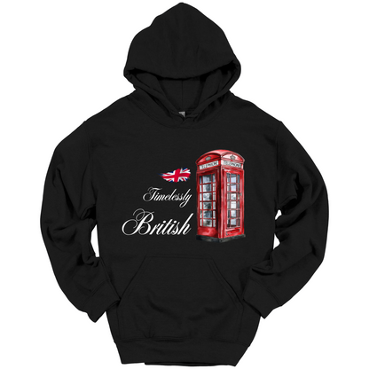 Timelessly British Red Phone Booth Unisex Hoodie