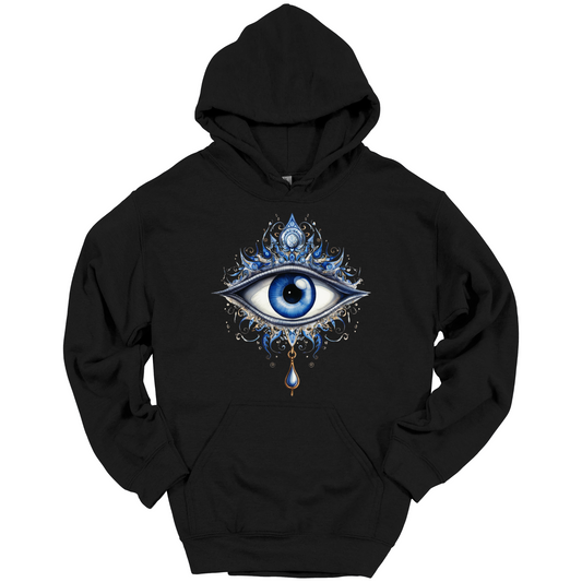 Mystic Gaze | Evil Eye Protection Hoodie – Boho Spiritual Streetwear