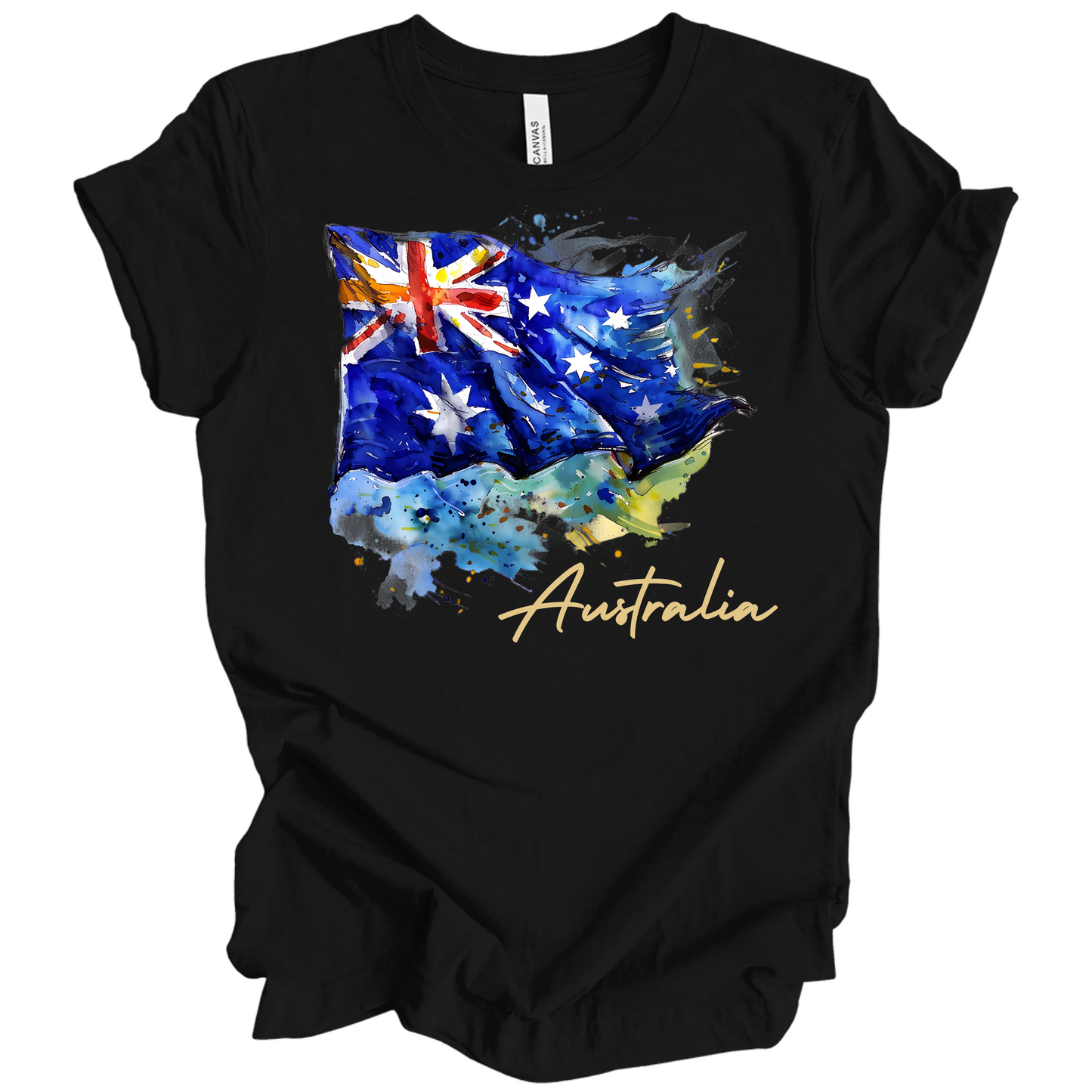 Aussie Pride Artistic Flag Tee