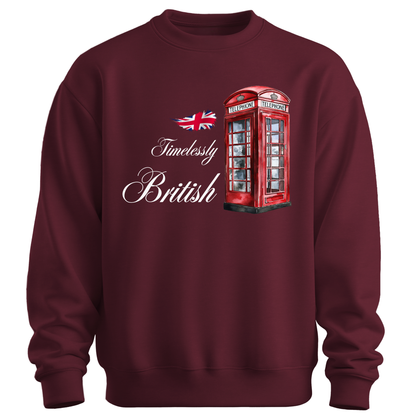 Timelessly British Red Phone Booth Unisex Sweatshirt