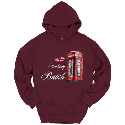 Timelessly British Red Phone Booth Unisex Hoodie