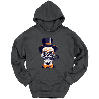 Creepy Black Hat Skull Halloween Hoodie
