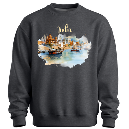 Sacred Waters: Ganga River India Sweatshirt
