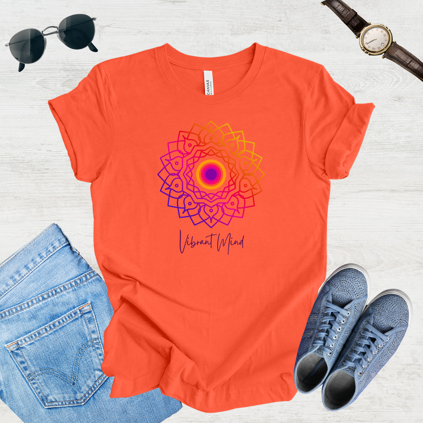 Vibrant Mind Mandala Unisex Tee